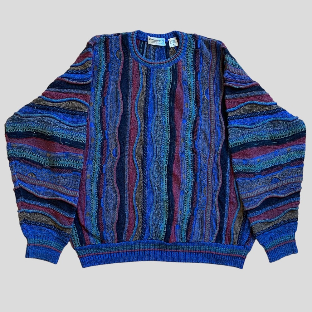 Vintage Norm Thompson Coogi Style Blue Sweater